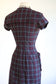 Vintage 1950s Dress - Pert Wine Charcoal Window Pane Plaid Cotton Bobbie Brooks Princess Dress Size S