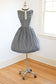Vintage 1950s Dress - Delightful Black Plaid Cotton Mode O' Day Sundress w Lace Size S