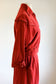 Vintage 1940s to 1950s Suit - Rare! Spectacular Auburn Spice Rayon Velour w Brass Clasps Jacket + Pencil Skirt Size XS to S