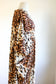 Vintage 1960s to 1970s Dress - Flowing, Elegant Leopard Print Jersey Luxury Kaftan Maxi Lounging Gown Size S to XL