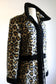 Vintage 1960s Leopard Print Coat - Luxe Mod Faux Fur Persian Lamb Designer Zipper Coat Size L