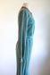 Vintage 1970s does 1940s Knit Dress - Neiman-Marcus Sea Foam Designer Knitwear w Pumpkin Plum Size S to L