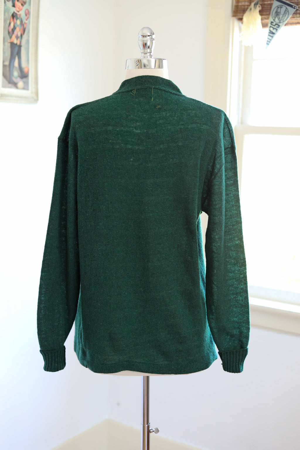Vintage DEADSTOCK 1940s Knit Cardigan - Pine Green All-Wool Lambswool Sporty Knitwear Sweater w Pockets - Choose Yours!