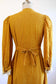 Vintage 1970s Prairie Dress - Unusual Mustard Yellow Gunne Style Calico Cotton Sash Waist Size S