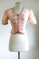 Vintage 1930s Metal Zipper Jacket Blouse - Lingerie Pink Soutache Puff Sleeve Zip-up Top Size XS to Small