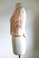 Vintage 1930s Metal Zipper Jacket Blouse - Lingerie Pink Soutache Puff Sleeve Zip-up Top Size XS to Small