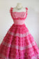 Vintage 1950s Prom Dress - Utterly Unbelievable Shocking Pink Tulle Tea Length Party Dress Size XS