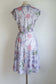 Vintage 1970s Dress - Soft, Undeniably Pretty Lavender Pink Apple Green Giant Flower Sundress Size M to L