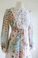 Vintage 1970s Babydoll Dress - Dreamy Soft Cotton Gauze Floral Print Belted Mod Dolly Dress Size S