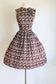 Vintage 1960s Dress - Kabro Leopard Geometric Print Jersey Mod Full Skirt Sundress Size XS to S