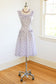 Vintage 1940s Dress - DARLING Violet Rose Print Gingham Plaid Cotton Pinafore Jumper Sundress Size S - M