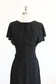 Vintage 1930s Dress - SUMMER GOTH Femme Fatale Rayon Crepe Wrap Dress w Deep Rear Cut Size S - L