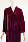 Vintage 1930s Duster or Wrap Dress - STUNNING Violet Purple Silk Velvet Robe Lounging Gown Fits Size XS to XL