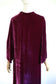 Vintage 1930s Duster or Wrap Dress - STUNNING Violet Purple Silk Velvet Robe Lounging Gown Fits Size XS to XL