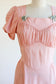 Vintage Early 1940s Dress - ETHEREAL Ballet Slipper Pink + Pastel Blue Taffeta New York Creations Puff Sleeve Dress Size S