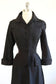 Vintage 1940s Rayon Suit - FAB Black Sculpted Princess Suit w Tartan Trim + "Chain" Buttons As-Is Size S - M