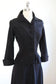 Vintage 1940s Rayon Suit - FAB Black Sculpted Princess Suit w Tartan Trim + "Chain" Buttons As-Is Size S - M