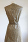 Vintage 1960s Vinyl Dress - Mod Snakeskin Print Front Zip Belted Designer Jumper Minidress Size S