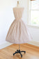 Vintage 1950s Dress - DARLING Candy Pink Tan Gold Metallic Stripe Cotton Belted Sundress Size S