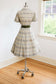 Vintage 1950s Dress - DREAMY-SOFT Oyster Wine Mustard Olive Floral + Heart Print Cotton Dress Size L