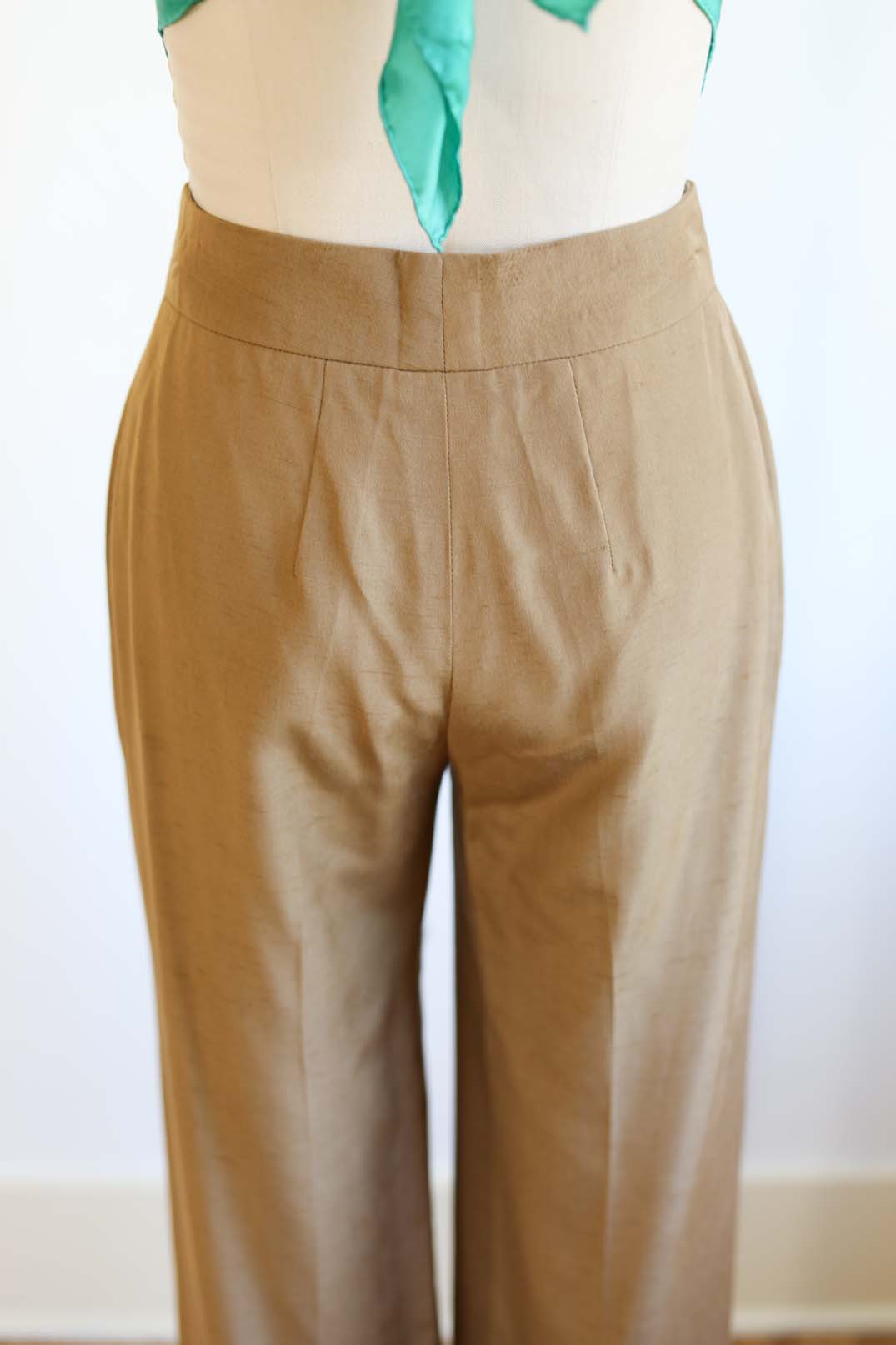 Vintage 1970s to 1980s Pants - PARISIAN COUTURIER Jean-Louise Scherrer Silk Wide Leg Trousers Size S