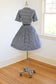 Vintage 1950s to 1960s Dress - PERT Blue Gingham Plaid Check "Country Miss" Shirtwaist Size S