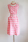 Vintage 1950s to 1960s Shirtwaist - Volup Pert Barbie Pink Plaid Cotton w Hip Pocket Size L to XL