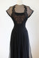 Vintage 1950s Designer Dress - Rare Irene Lentz Silk + Lace Illusion Cocktail Party Event Dress Size M