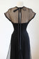 Vintage 1950s Designer Dress - Rare Irene Lentz Silk + Lace Illusion Cocktail Party Event Dress Size M