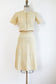 Vintage 1930s Knit Dress - Buttercream Hand-Made Knitwear Dress w Bell Pull Front Metal Zipper Size S to M