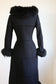 Vintage 1970s Black Shearling Fur Russian Princess Coat - Luxurious Maxi Length Belted Coat Size XS to S