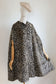 Vintage 1960s Cape Coat - Velvety-Soft Leopard Print Faux Fur Cloak Size S to XL