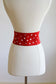 Set of THREE Y2K Stretch Belts Emulating 1950s Cinchers...in Red, Black, White Polkadots, fits Size XS to L