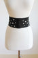 Set of THREE Y2K Stretch Belts Emulating 1950s Cinchers...in Red, Black, White Polkadots, fits Size XS to L