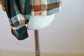 Vintage 1940s Wool Blouse - GORGEOUS Autumnal Pine Pumpkin Red Plaid w Pocket Sport Top Size S