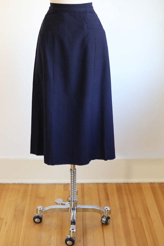 Vintage 1950s to 1970s US Navy Wool Skirt - WAVES Style Fine Gabardine/Serge with Adorable Pockets A-line Choose Yours! Size XS S M XL Volup