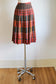 Vintage 1950s Jacket + Skirt Suit - AUTUMN RAINBOW Wool Plaid Flannel Blouse + Reversible Skirt Set Size S to M