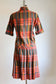 Vintage 1950s Jacket + Skirt Suit - AUTUMN RAINBOW Wool Plaid Flannel Blouse + Reversible Skirt Set Size S to M