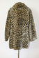 Vintage 1950s Swing Coat - Volup! Velvety-Soft Leopard Print Faux Fur w Bright Olive Green Lining! Size L to XL