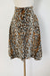 Vintage 1960s Leopard Print Mini Skirt - Faux Fur Mod Button-Up Mini Rare Animal Print Size M
