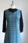 Vintage 1960s Tweed Jumper Dress - SUPER CUTE Teal Olive Pink Wool Dress Size M