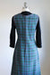 Vintage 1960s Tweed Jumper Dress - SUPER CUTE Teal Olive Pink Wool Dress Size M