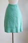 Vintage 1960s Shaggy Knit Mini Skirt - Rare! Faux Fur/Mohair Hairy Mint Green A-line Skirt Size S to L