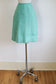 Vintage 1960s Shaggy Knit Mini Skirt - Rare! Faux Fur/Mohair Hairy Mint Green A-line Skirt Size S to L