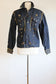 Rare Vintage 1970s Levi's Type III Denim Jacket - Deadstock + Custom Embellished w Studs "Aquarius" Trucker Size M