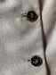 Vintage 1940s to 1950s Princess Suit - Mushroom Neutral Wool Gabardine Sculpted Strong Shoulder Blazer Jacket + Skirt Size S