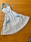 Vintage 1950s Dress - Stellar Designer Margaret Newman Cotton Halter Sundress w Floral Appliqués Size S
