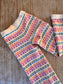 Vintage 1960s to 1970s Wide Leg Pants - "Miss Pat" Designer Linen w Rainbow Embroidery People Slacks Size M