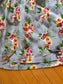 Vintage 1930s Dress - Swingy Rayon Rose Print Sleeveless Tropical Brights Sundress Size S to M