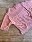 Vintage 1940s - 1950s Sweater Top - "Marinette" Ballet Pink Wool Boucle Knit Batwing Pullover Size M to XL